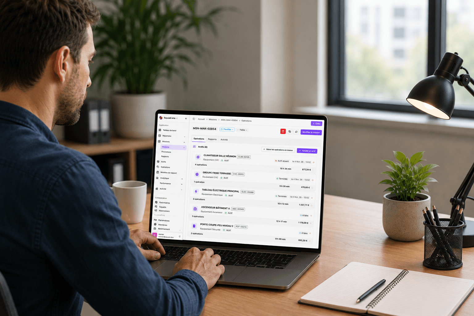 Squoad — une demande devient une mission, avec consignes et preuve de passage