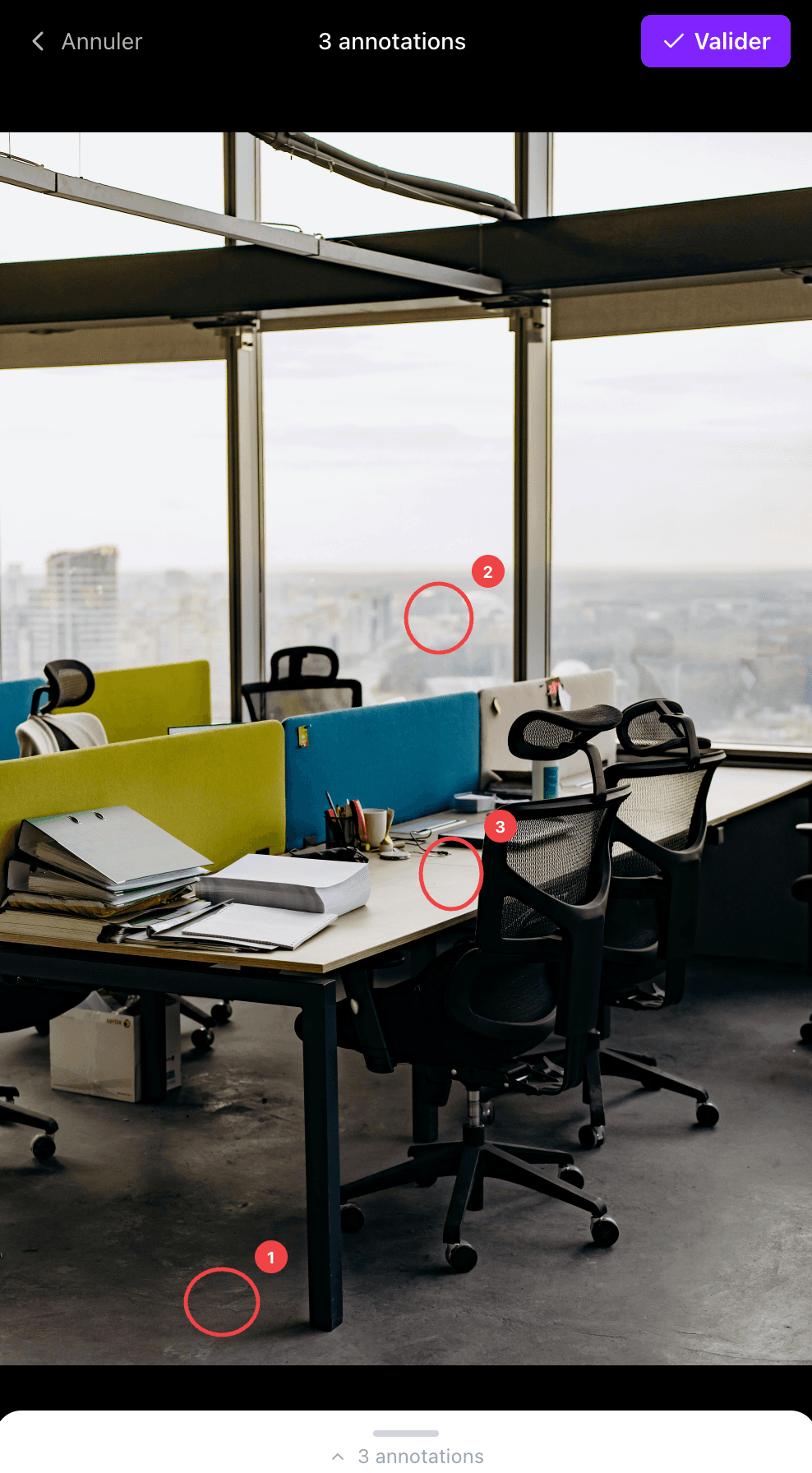 Application mobile Squoad — annotation photo et checklist sur le terrain