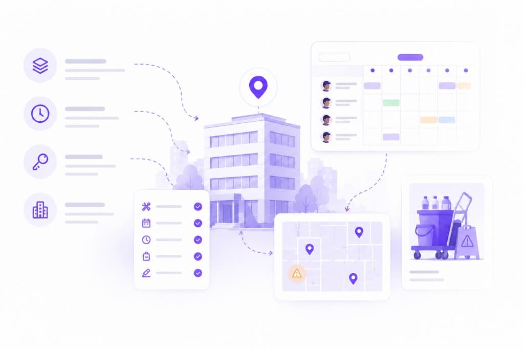 Un chantier de nettoyage dans Squoad avec ses zones, ses fréquences et ses consignes